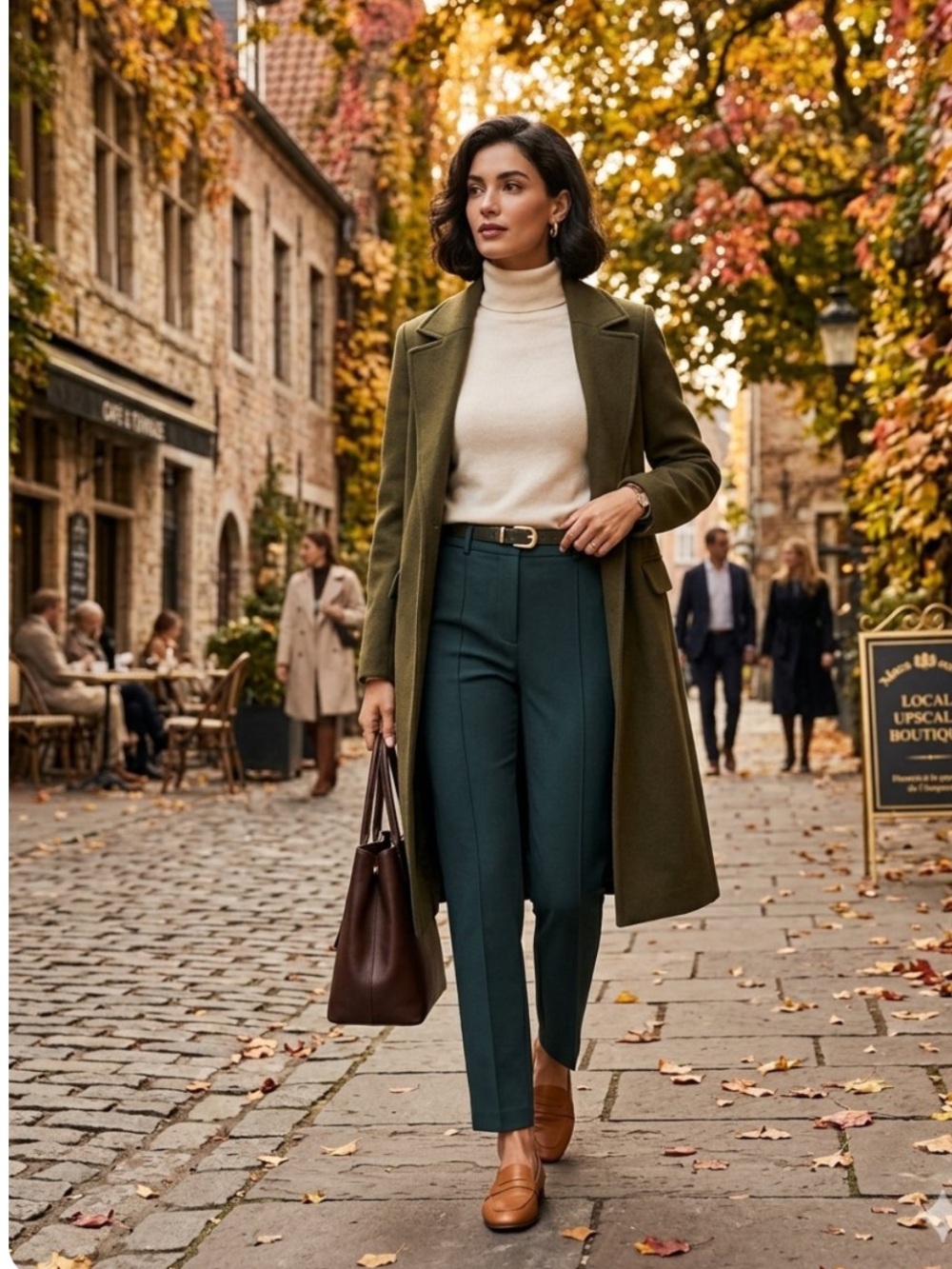 Anthropologie Cartonnier Charlie Ankle Trouser -Dark Green-Sz 2 Classy-C…